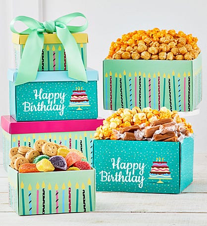 3 Gift Box Birthday Wishes Tower